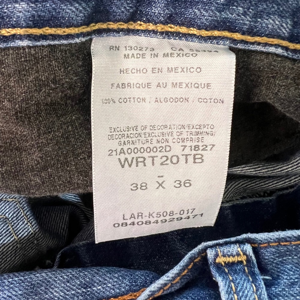 Wrangler Retro Relaxed Boot Jeans Mens 38x36 (39x36) TALL Med Wash Western FLAWS - Picture 12 of 16